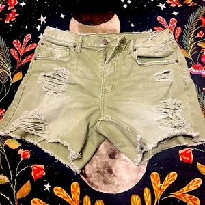 BDG Dropped Waist Destroy Shorts